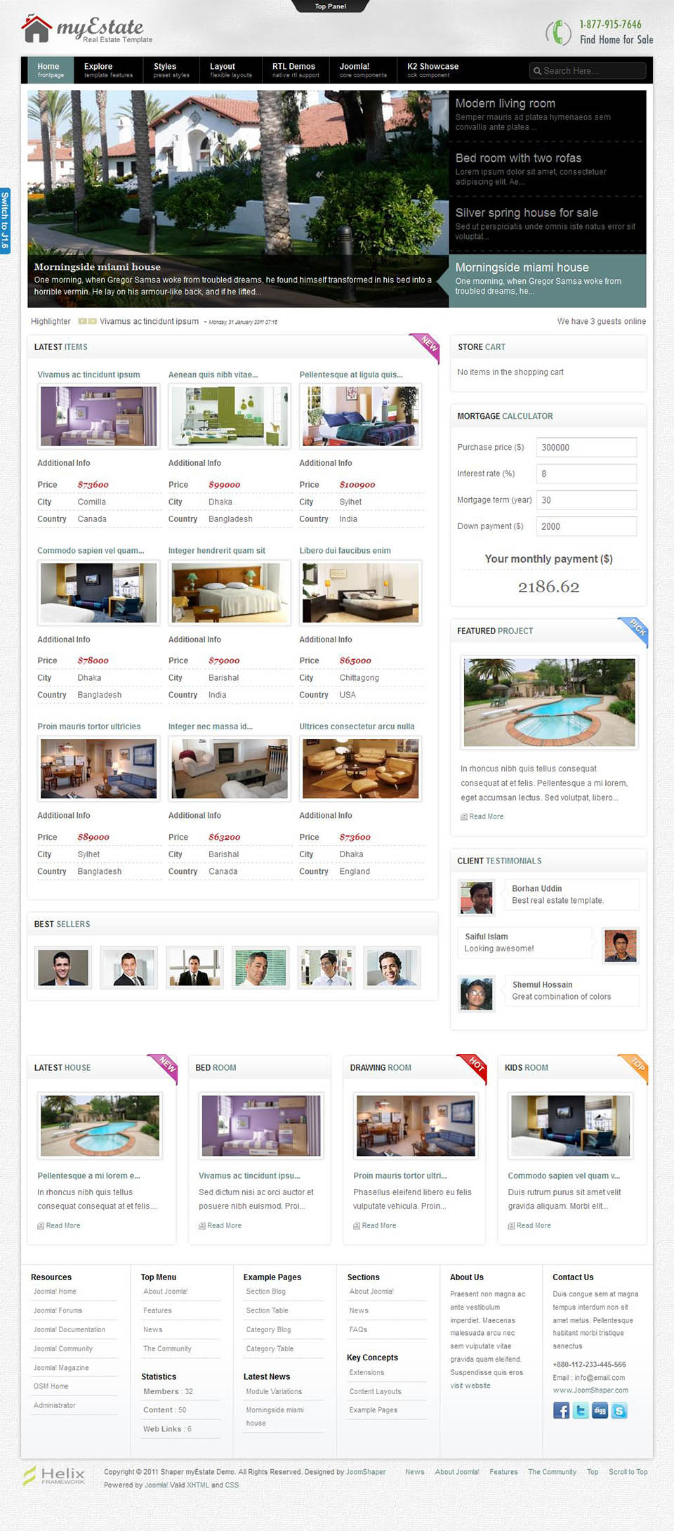 Template JoomShaper MyEstate Joomla template JoomShaper MyEstate