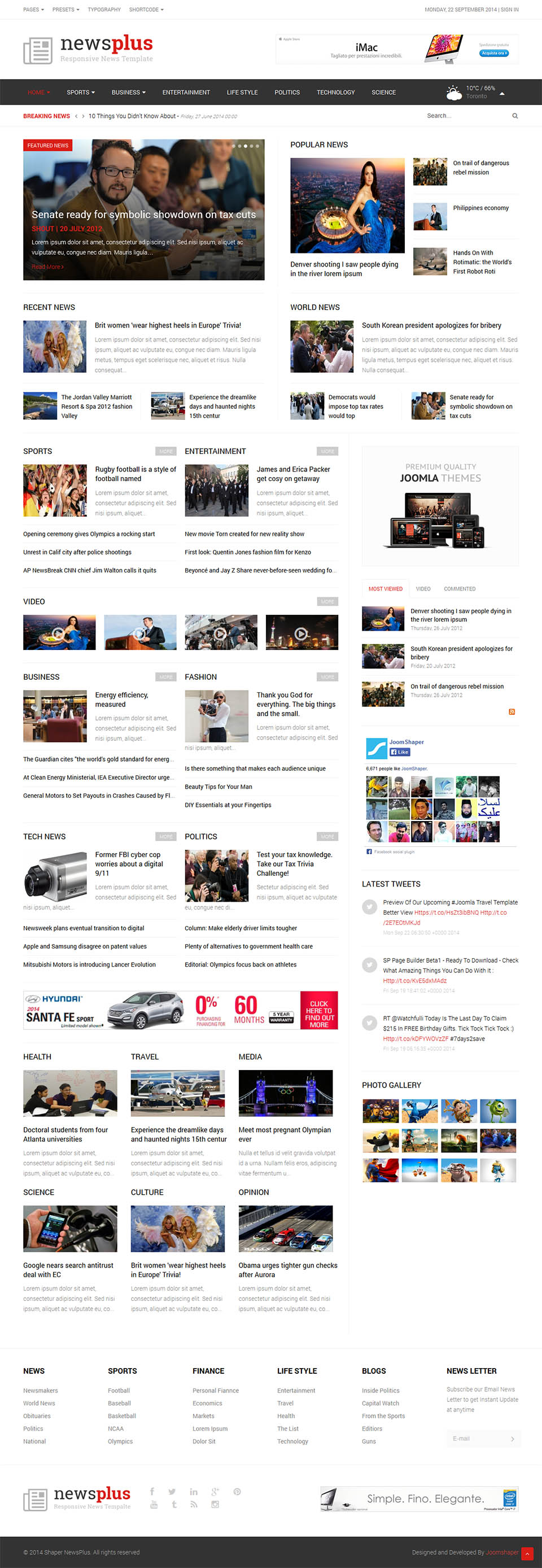 Template JoomShaper NewsPlus Joomla template JoomShaper NewsPlus