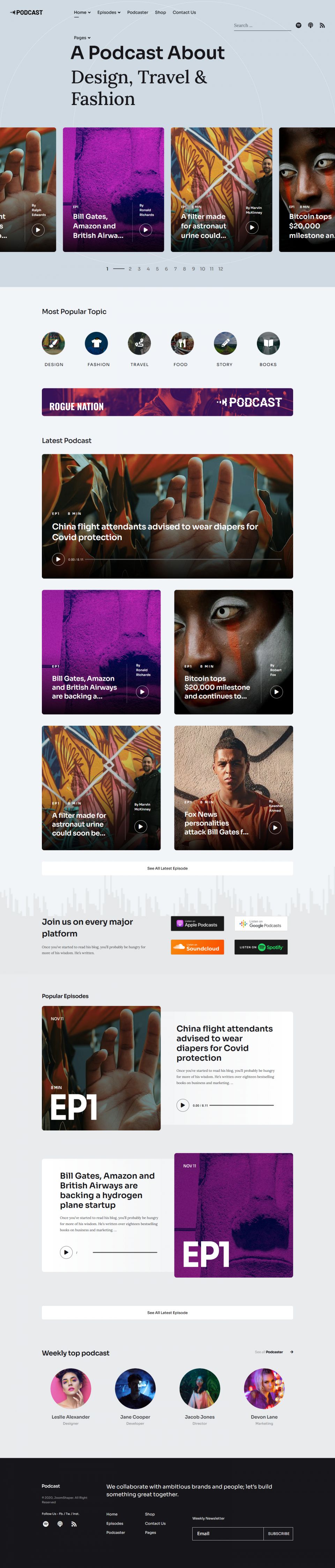 Template JoomShaper Podcast Joomla template JoomShaper Podcast