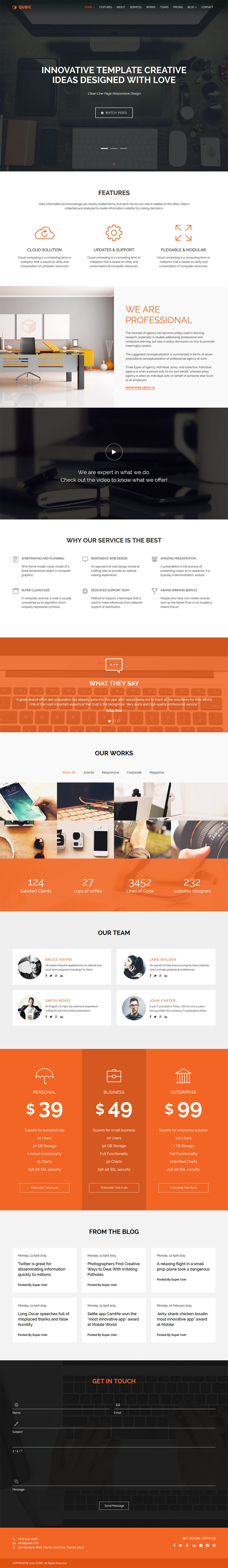 Template JoomShaper Qubic Joomla template JoomShaper Qubic