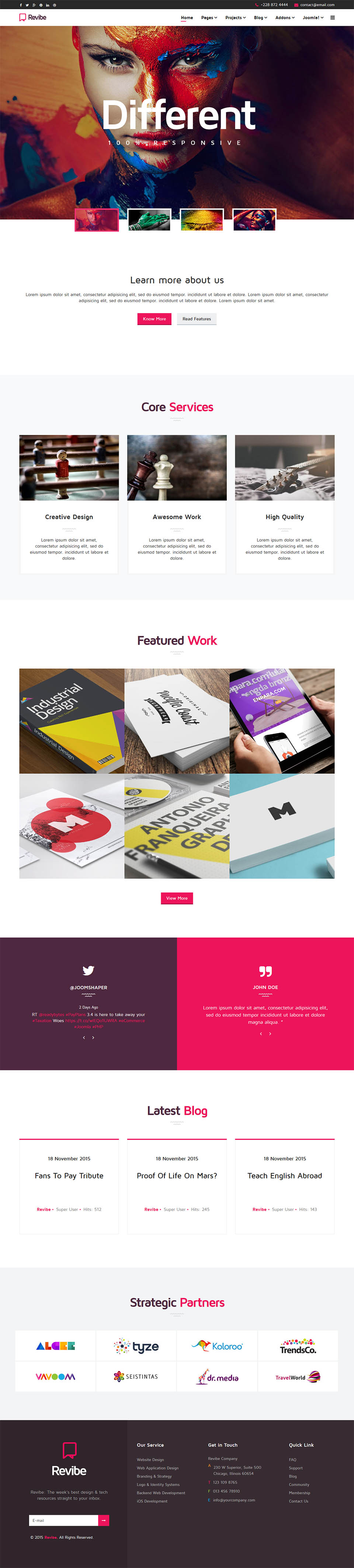 Template JoomShaper Revibe Joomla template JoomShaper Revibe