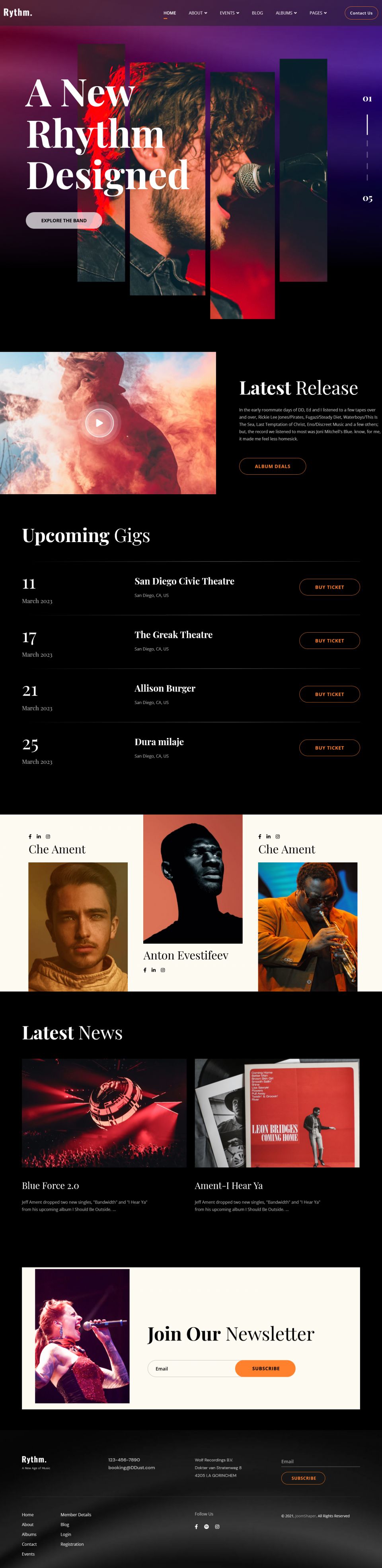 Template JoomShaper Rythm Joomla template JoomShaper Rythm
