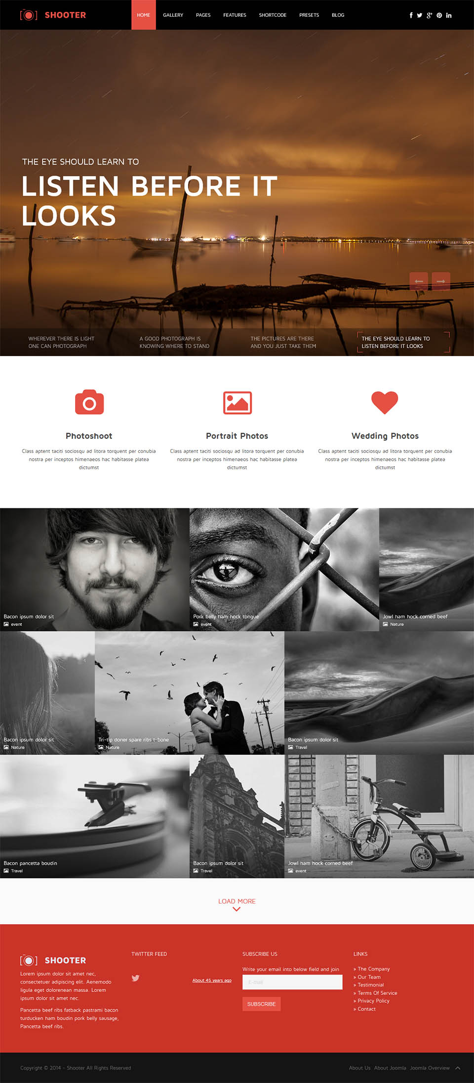 Joomla template JoomShaper Shooter