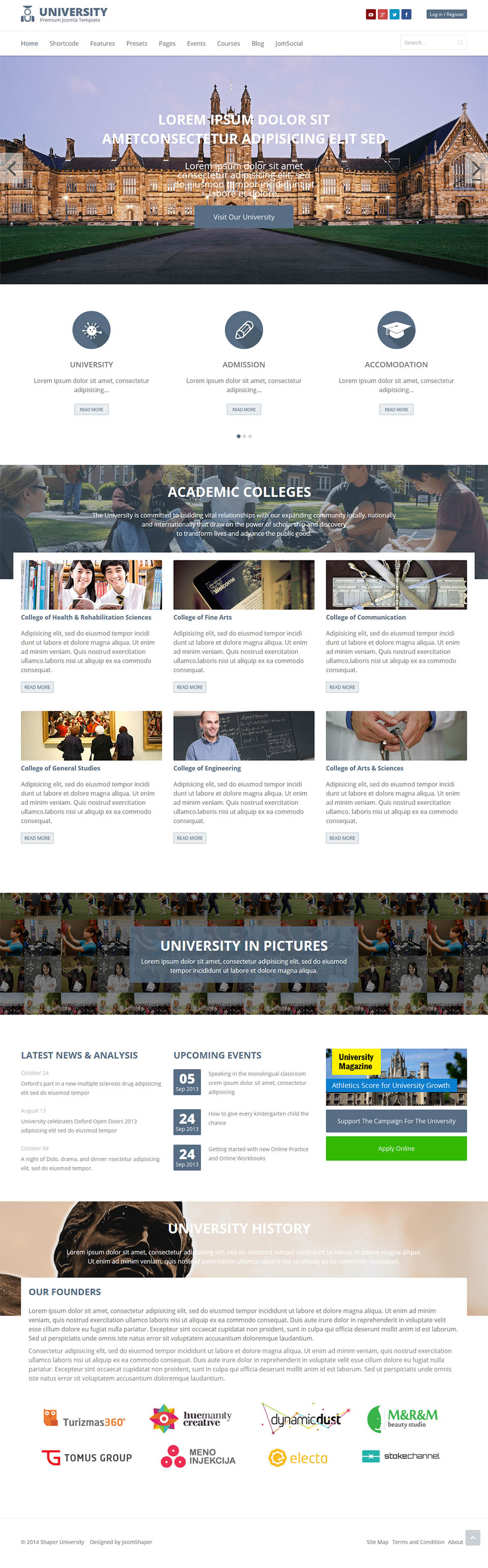 Joomla template JoomShaper University