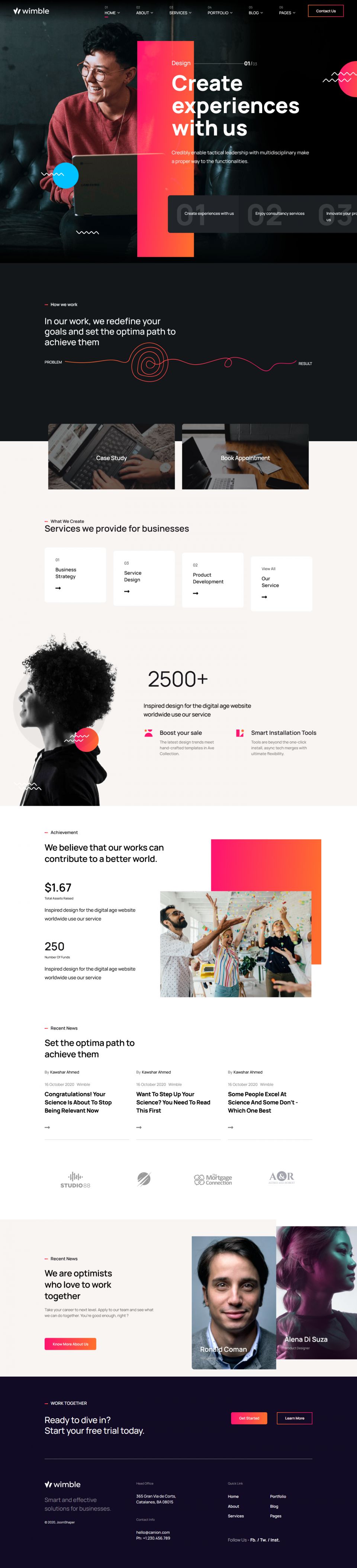 Template JoomShaper Wimble Joomla template JoomShaper Wimble
