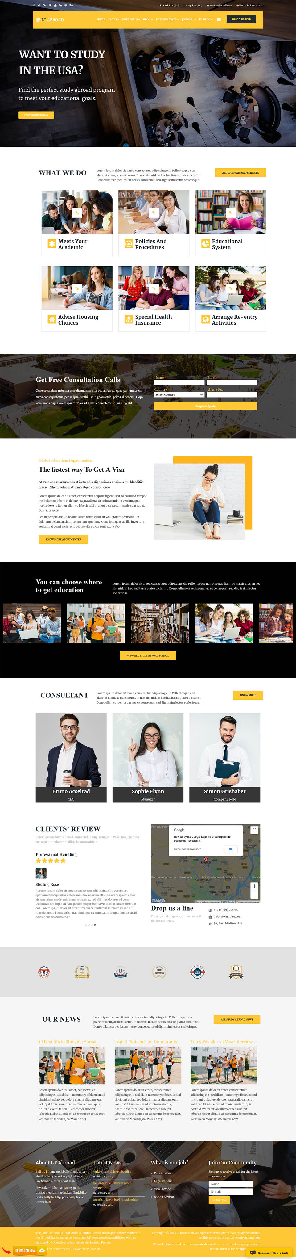 Template LTheme Abroad Joomla template LTheme Abroad