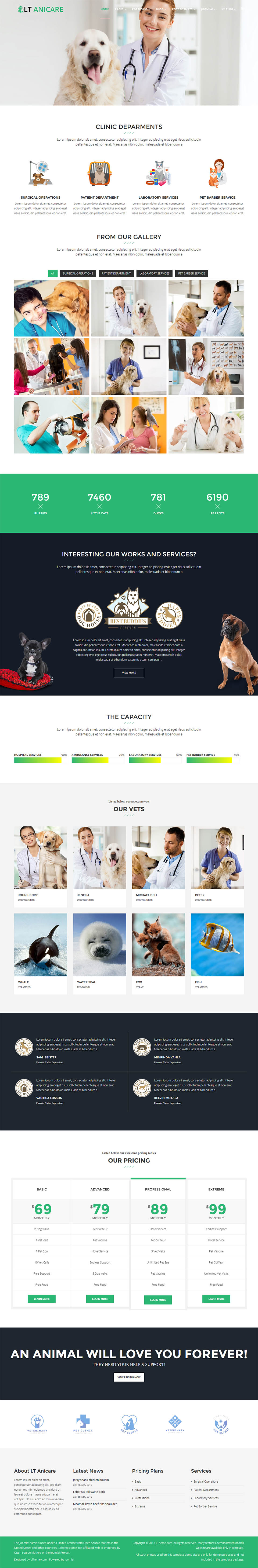 Template LTheme Anicare Joomla template LTheme Anicare