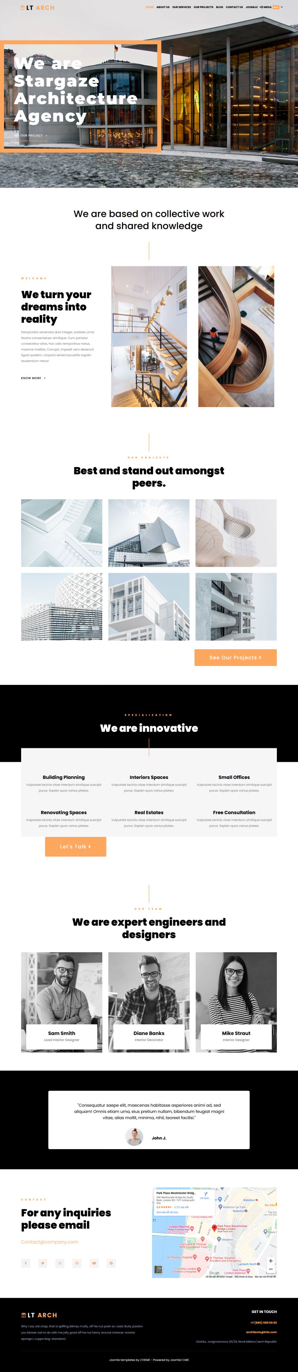 Template LTheme Arch Joomla template LTheme Arch