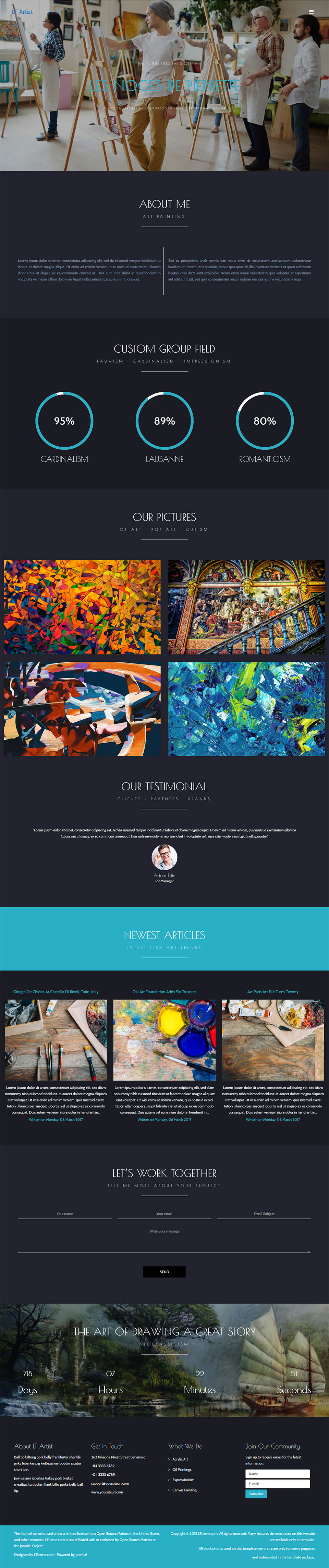 Template LTheme Artist Joomla template LTheme Artist