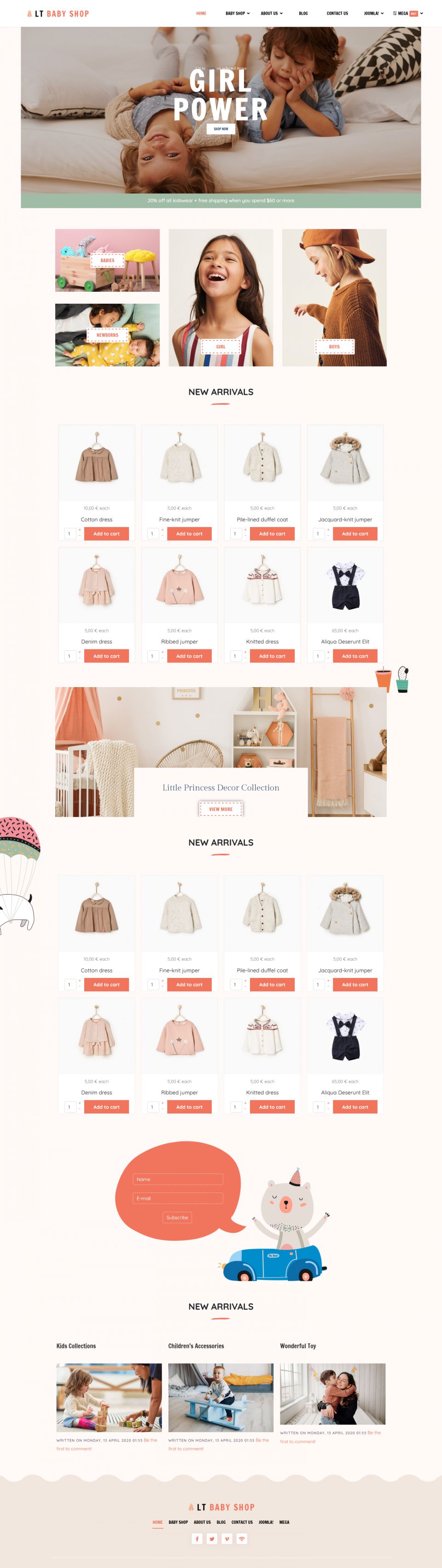 Template LTheme Baby Shop Joomla template LTheme Baby Shop