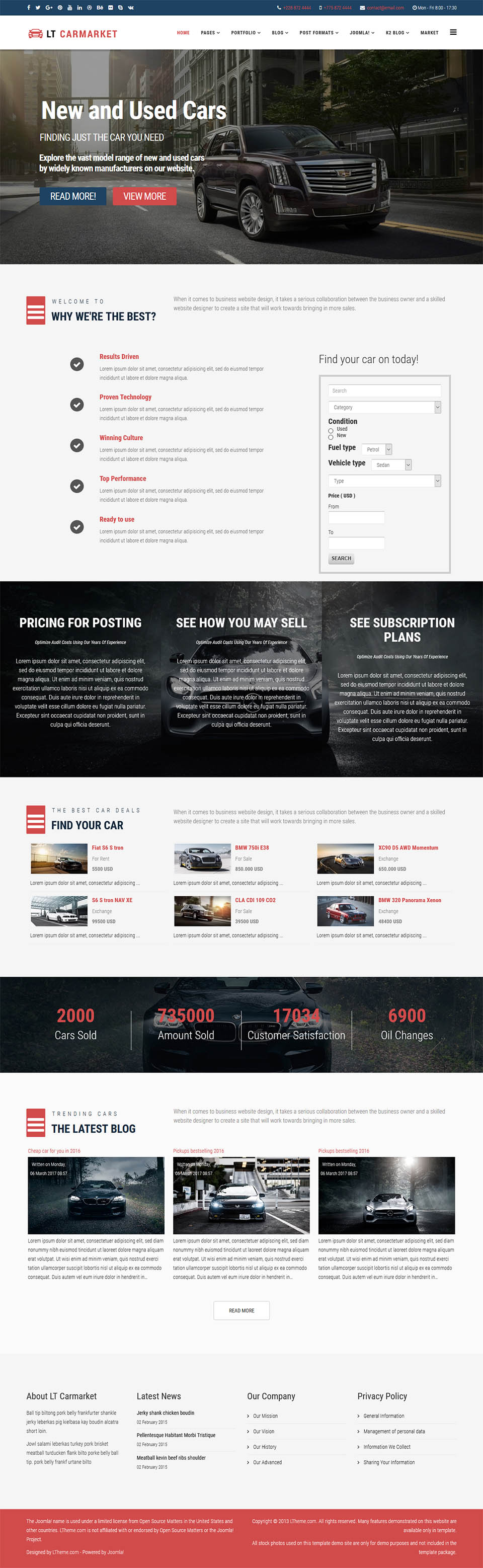 Template LTheme Carmarket Joomla template LTheme Carmarket