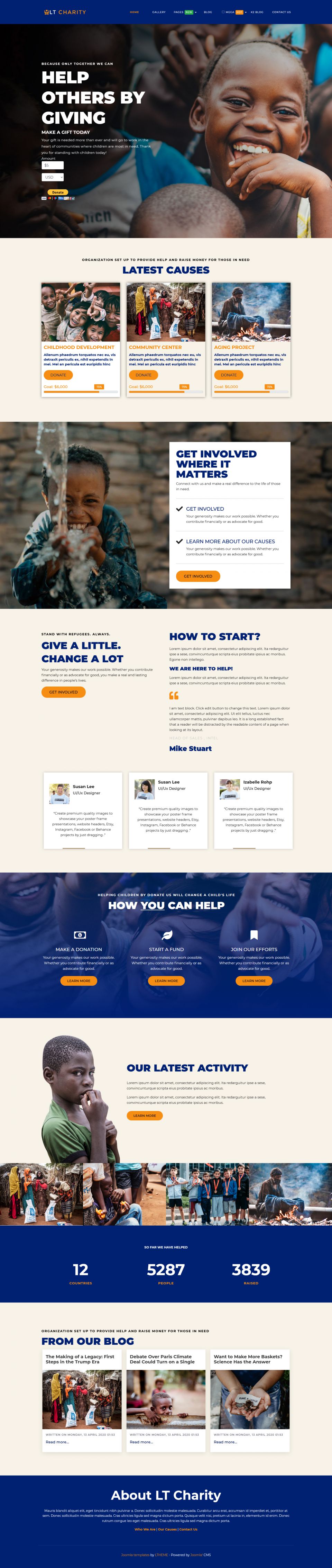 Template LTheme Charity Joomla template LTheme Charity