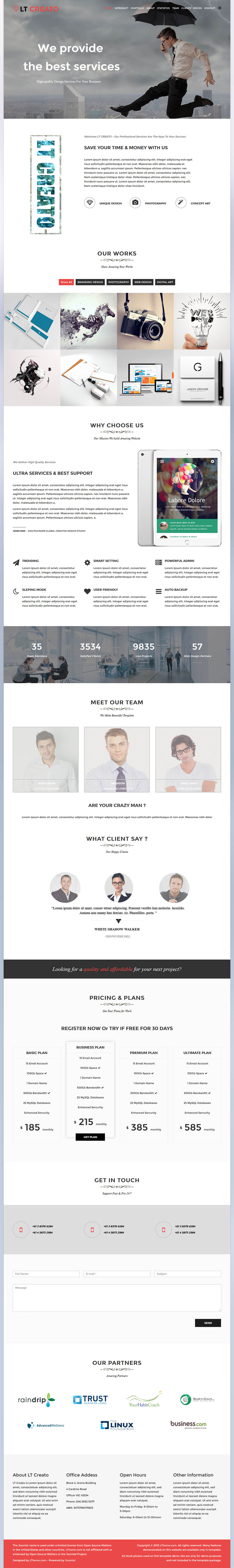 Template LTheme Creato Onepage Joomla template LTheme Creato Onepage