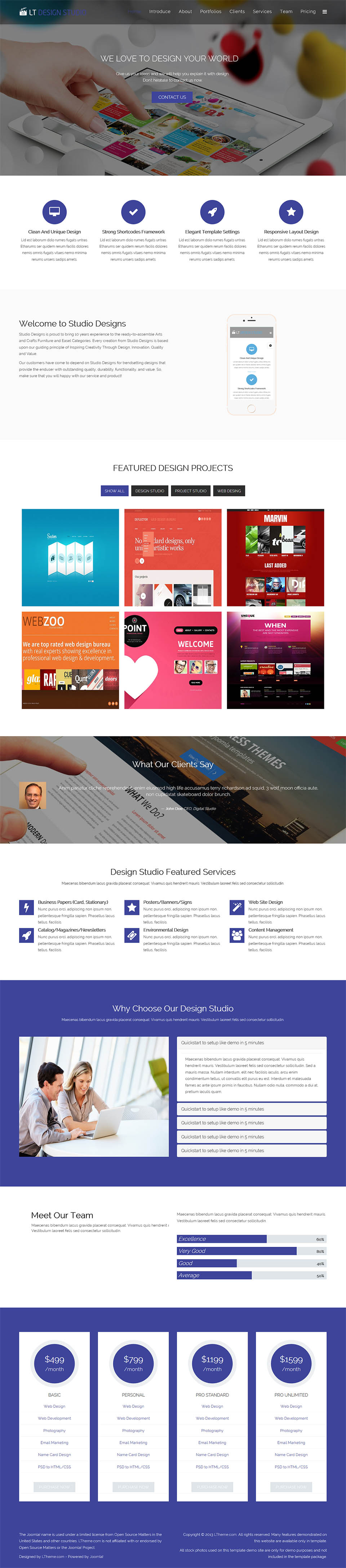Template LTheme Design Studio Onepage Joomla template LTheme Design Studio Onepage