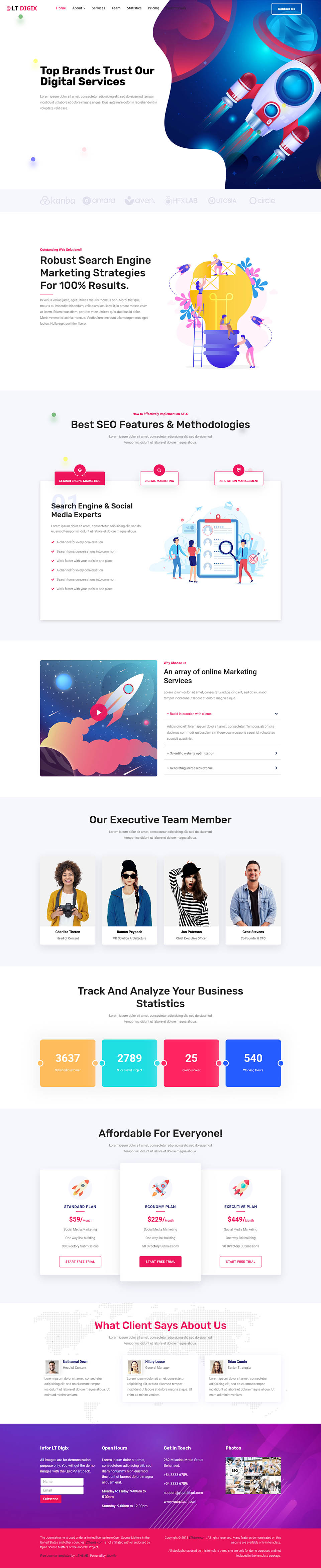Template LTheme Digix Onepage Joomla template LTheme Digix Onepage