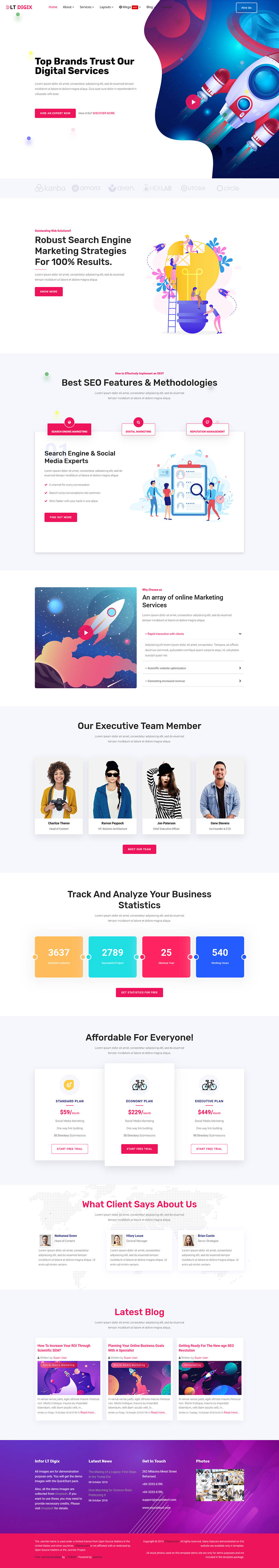 Template LTheme Digix Joomla template LTheme Digix