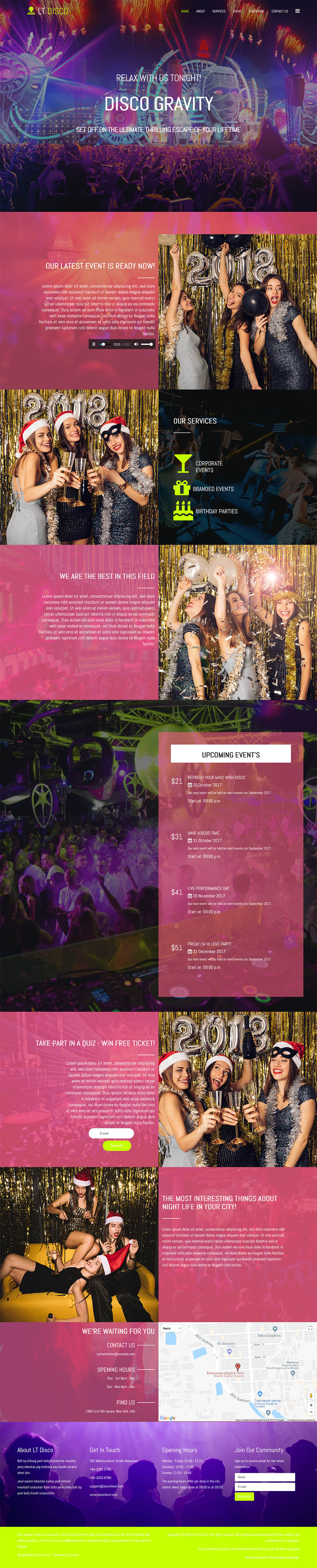 Template LTheme Disco Onepage Joomla template LTheme Disco Onepage