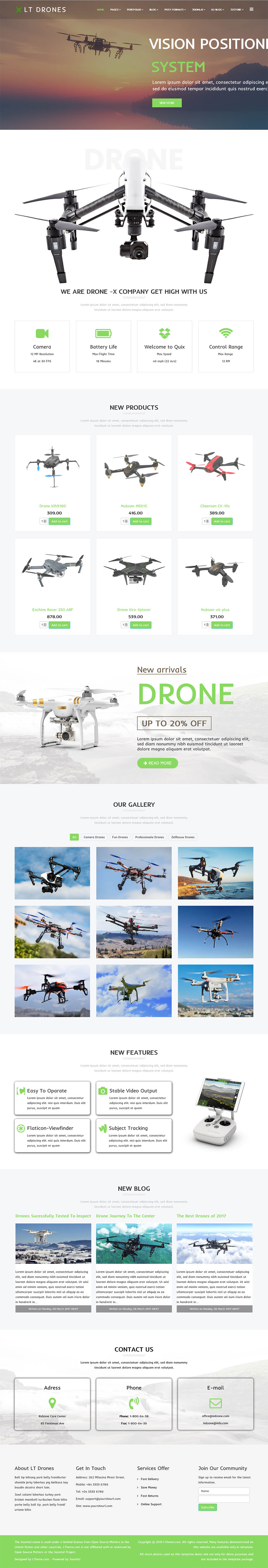 Template LTheme Drones Joomla template LTheme Drones