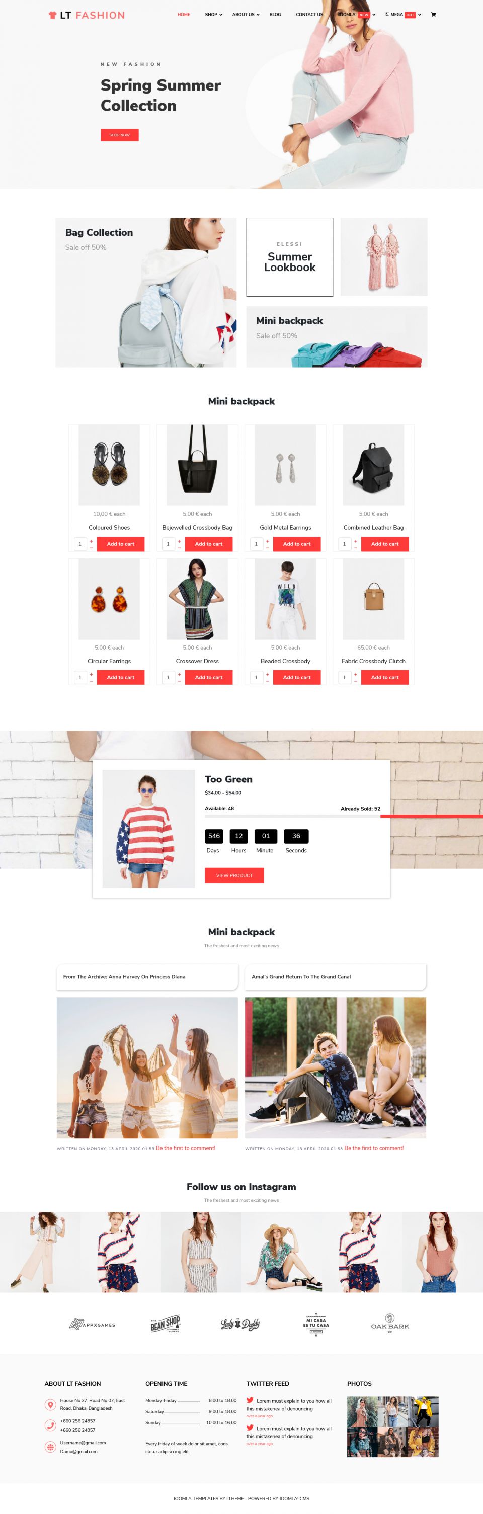 Template LTheme Fashion Joomla template LTheme Fashion
