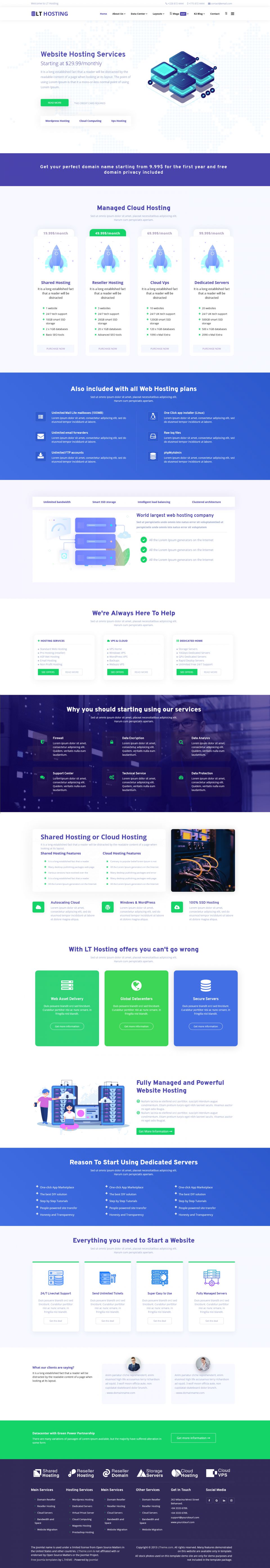 Template LTheme Hosting Joomla template LTheme Hosting