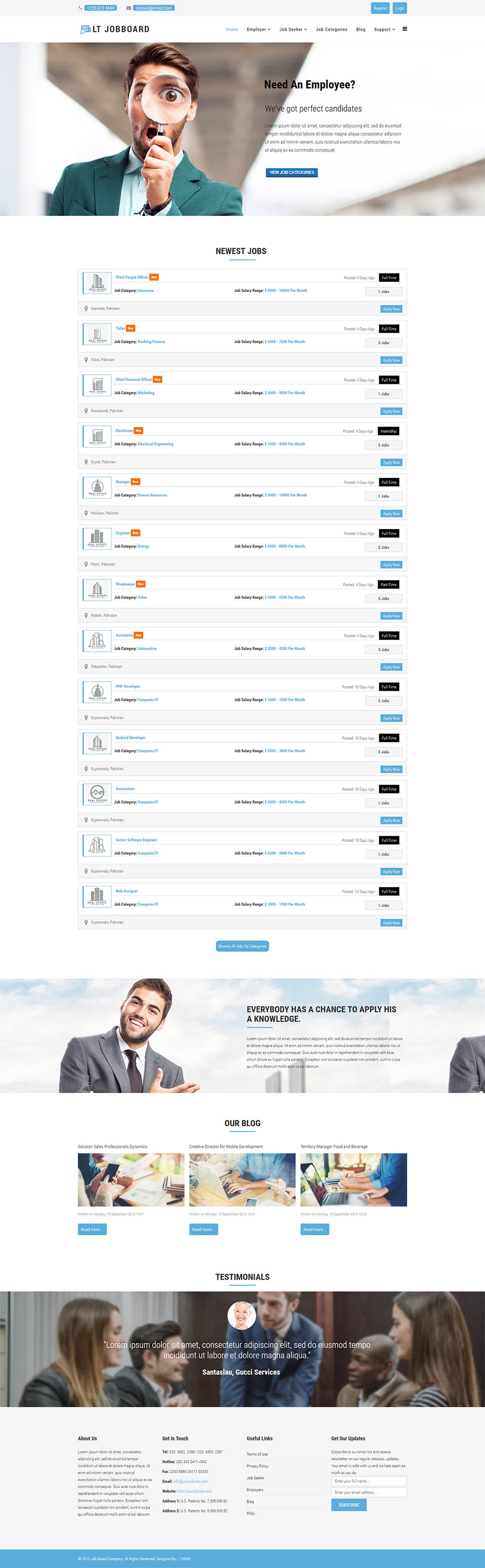 Joomla template LTheme Jobboard