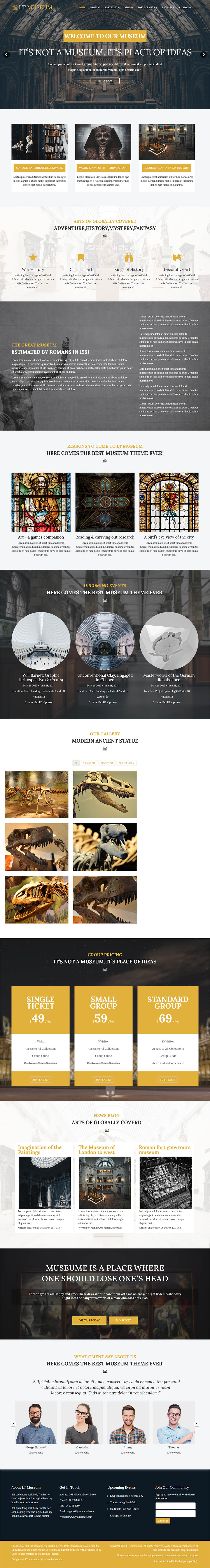 Template LTheme Museum Joomla template LTheme Museum