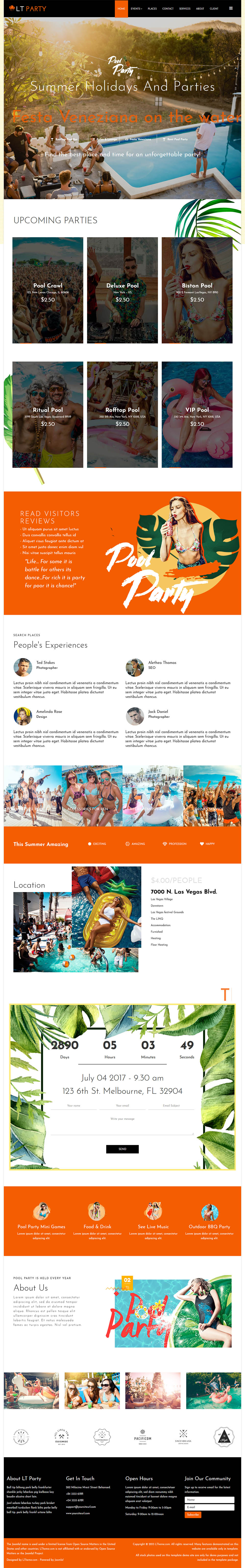 Template LTheme Party Onepage Joomla template LTheme Party Onepage