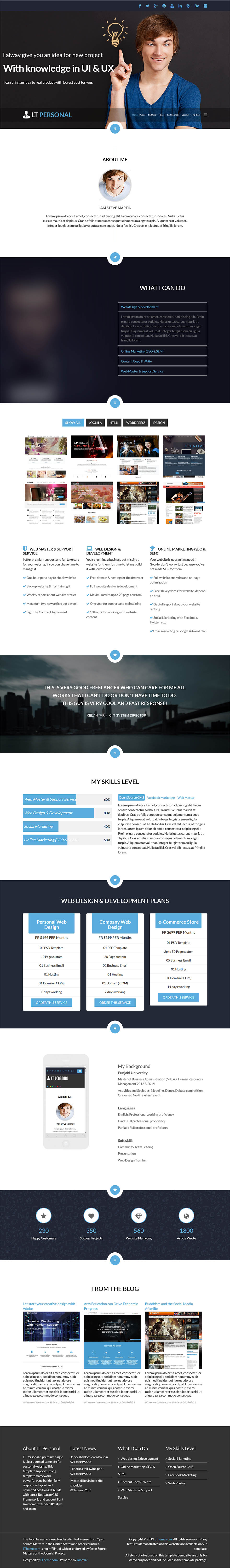 Template LTheme Personal Joomla template LTheme Personal