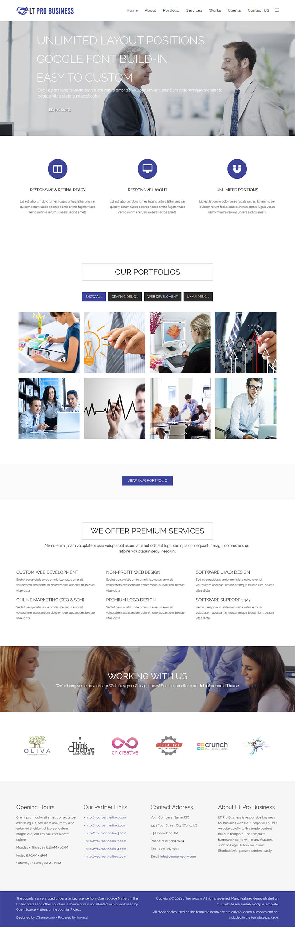 Template LTheme Pro Business Onepage Joomla template LTheme Pro Business Onepage