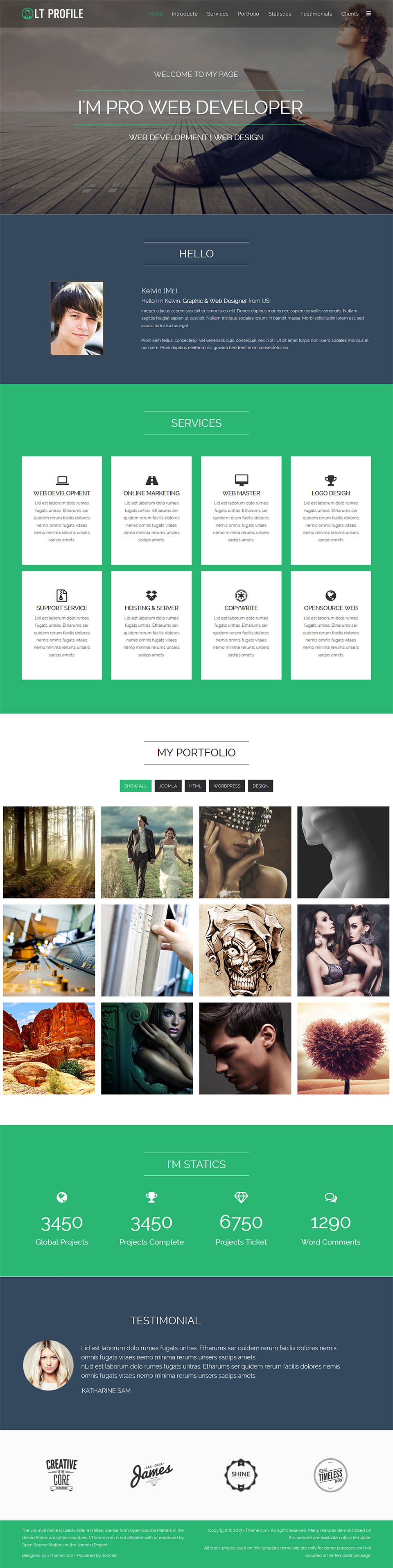 Template LTheme Profile Onepage Joomla template LTheme Profile Onepage