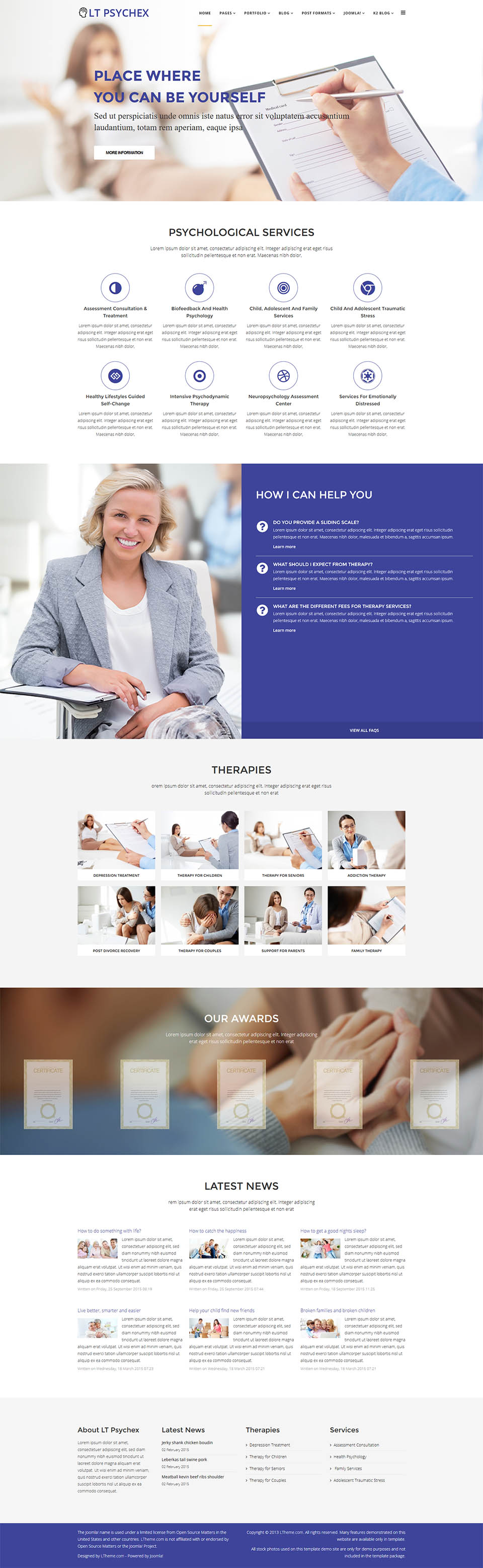 Template LTheme Psychex Joomla template LTheme Psychex