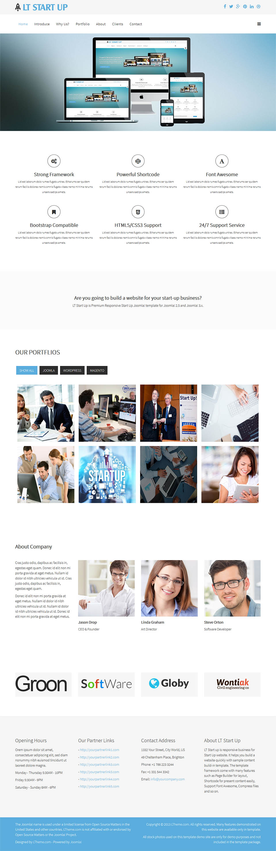 Template LTheme Start Up Onepage Joomla template LTheme Start Up Onepage