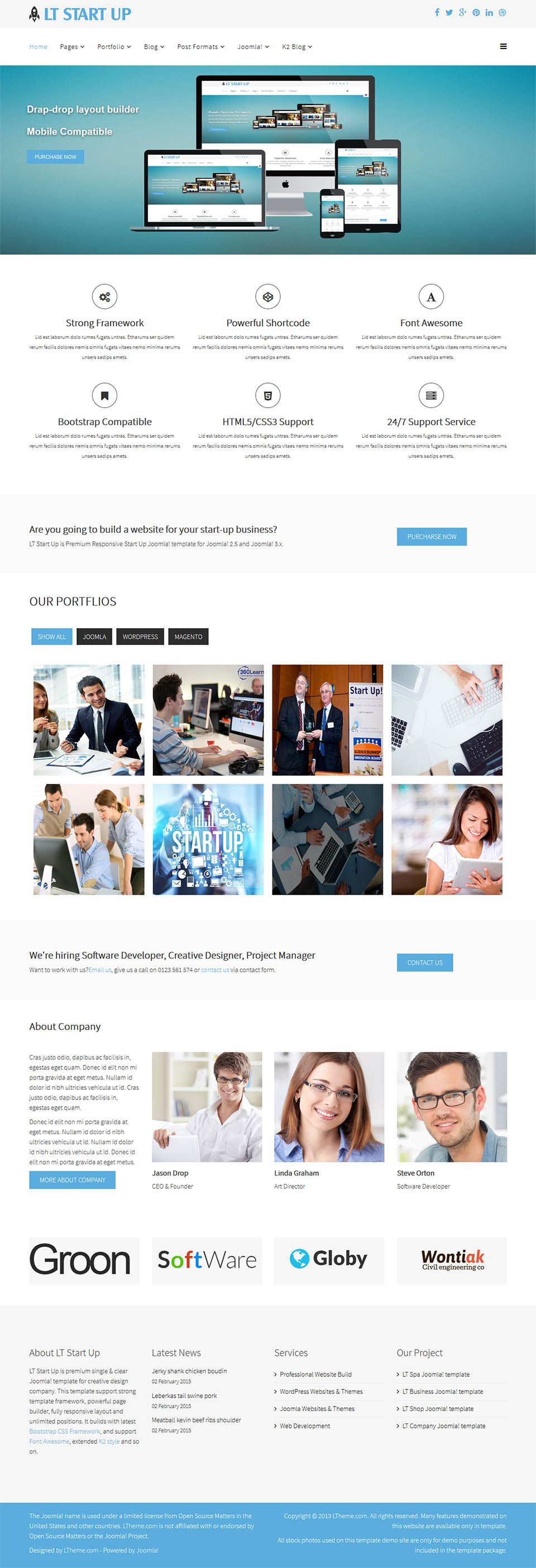Template LTheme Start Up Joomla template LTheme Start Up