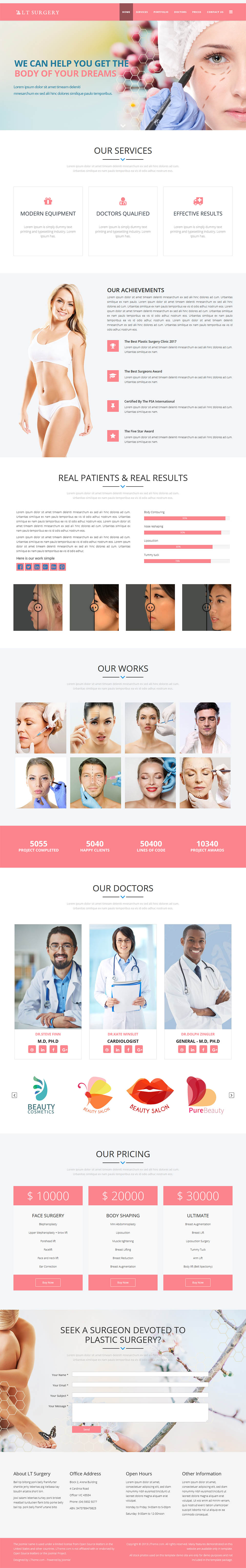 Joomla template LTheme Surgery Onepage