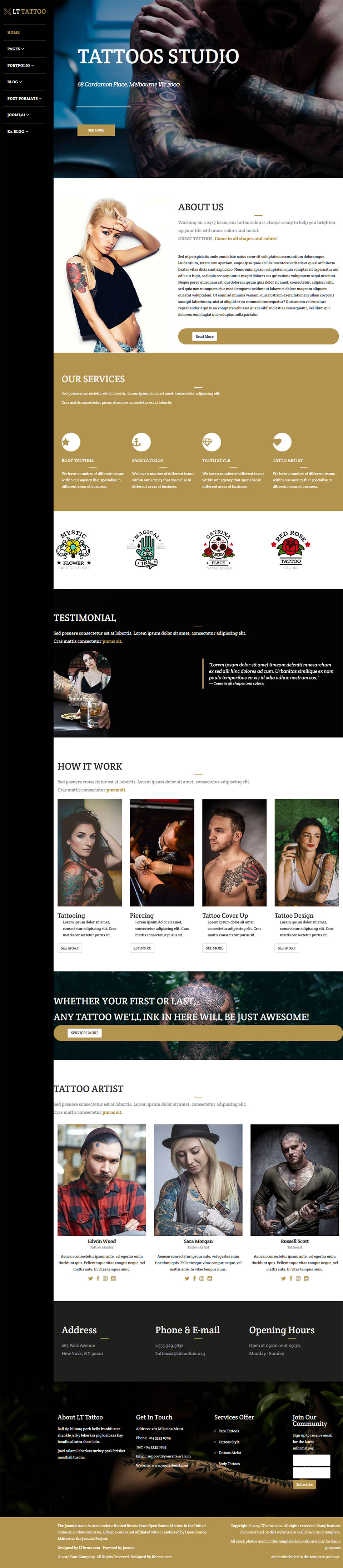 Template LTheme Tattoo Joomla template LTheme Tattoo
