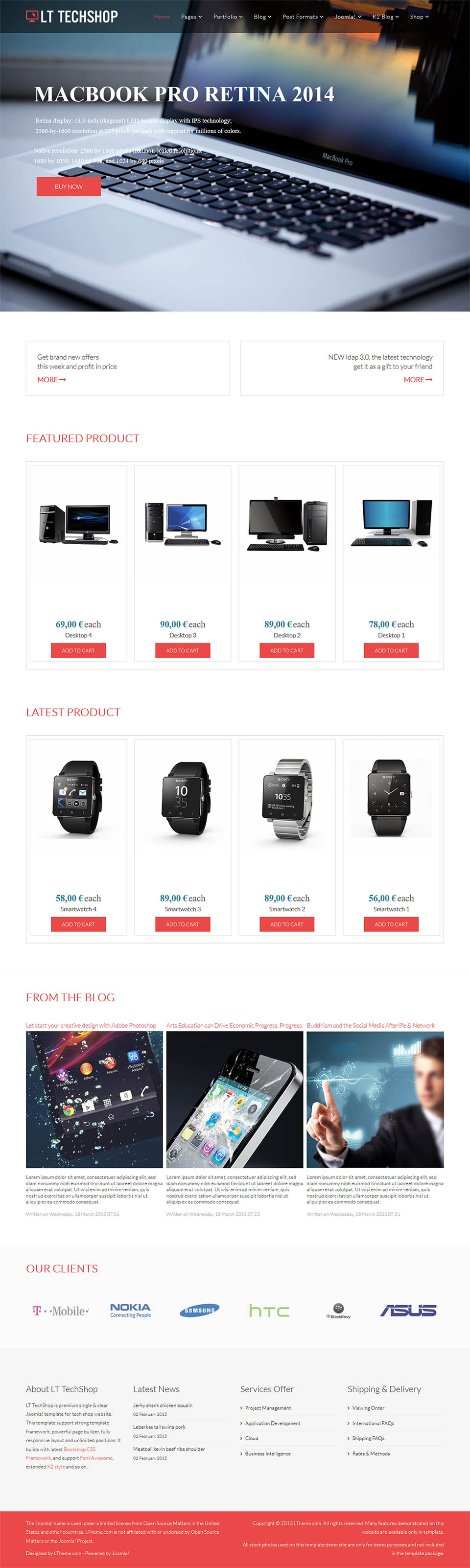 Template LTheme Tech Shop Joomla template LTheme Tech Shop