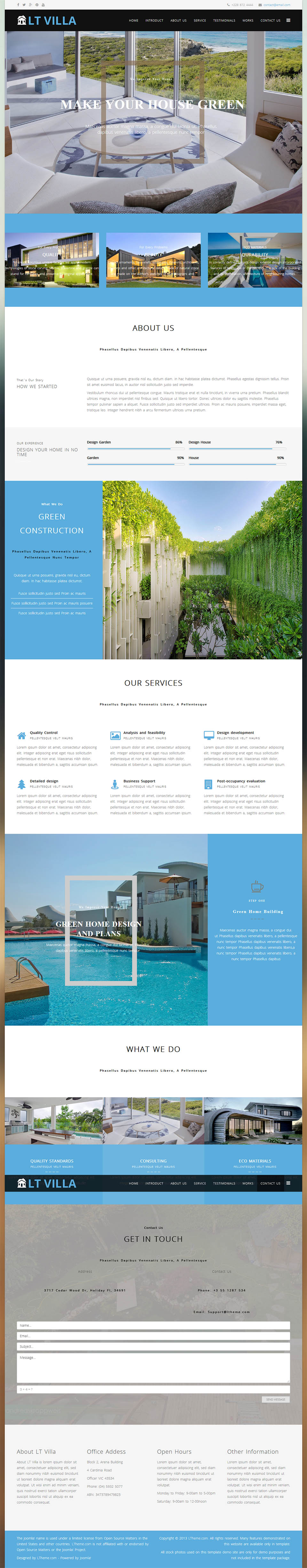Template LTheme Villa Onepage Joomla template LTheme Villa Onepage