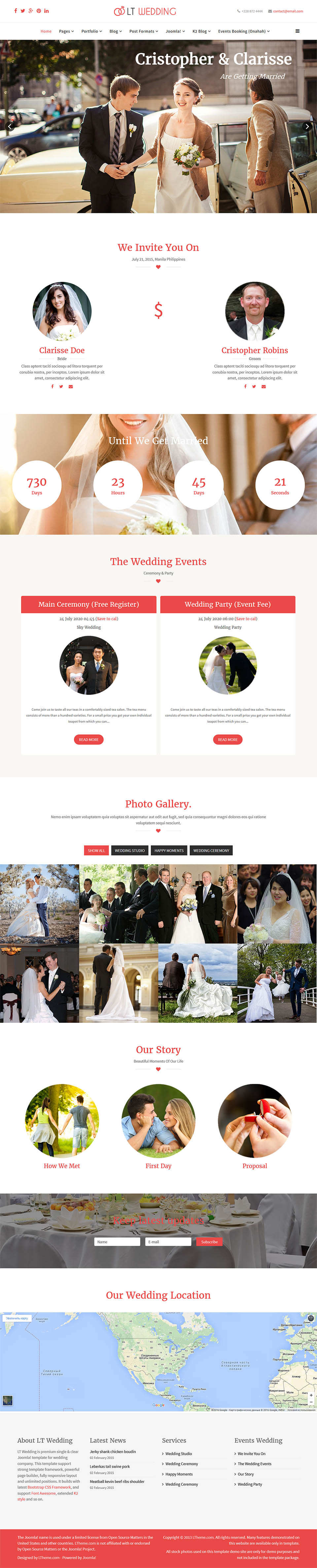Template LTheme Wedding Joomla template LTheme Wedding