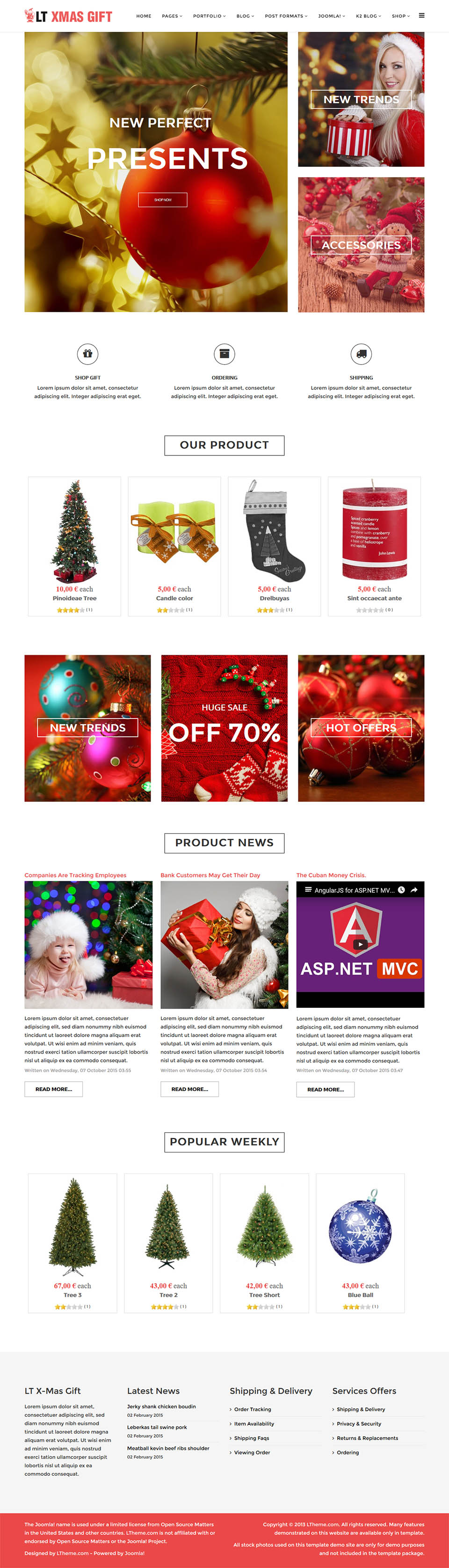 Template LTheme xMas Gift Joomla template LTheme xMas Gift