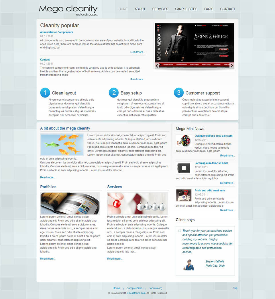 Template OmegaTheme Cleanity Joomla template OmegaTheme Cleanity