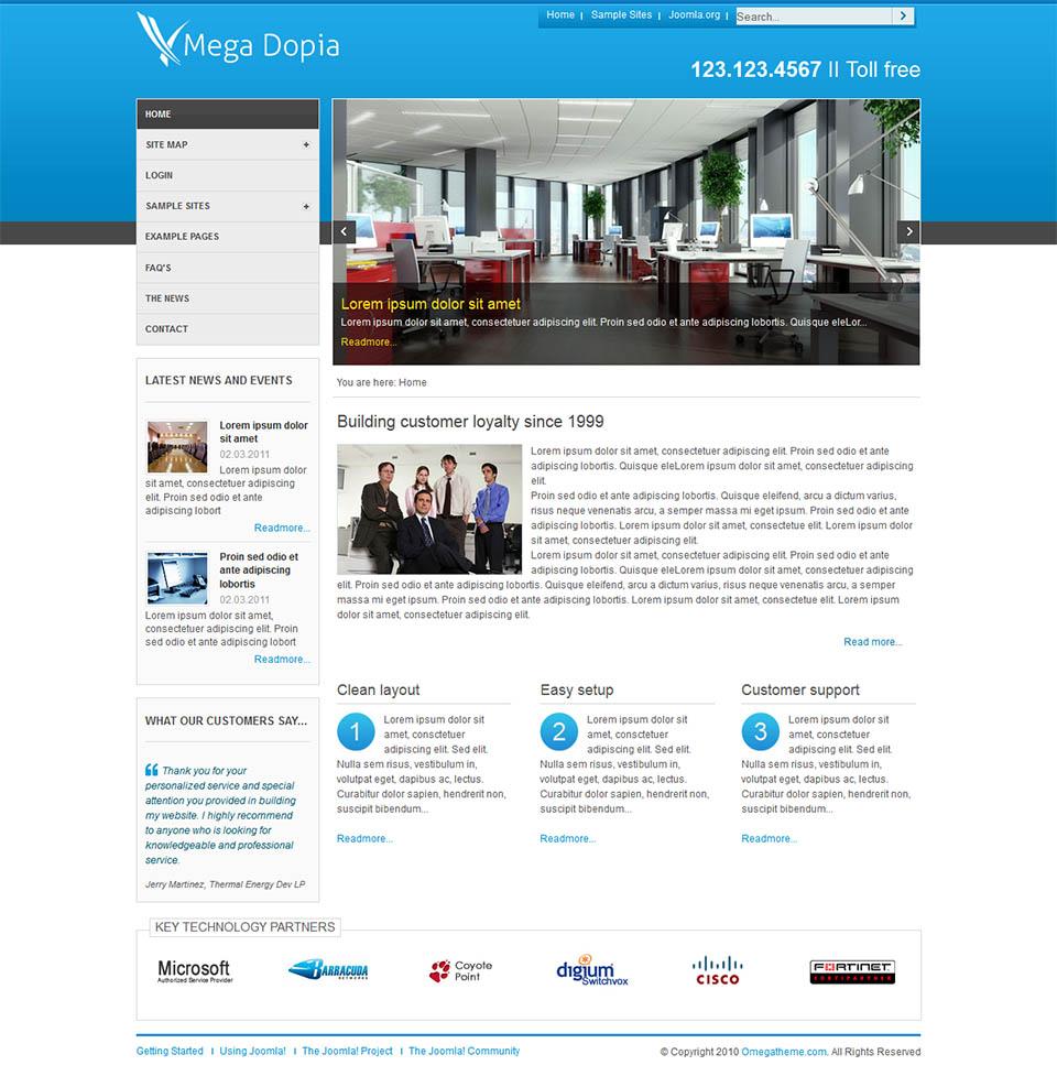 Template OmegaTheme Dopia Joomla template OmegaTheme Dopia