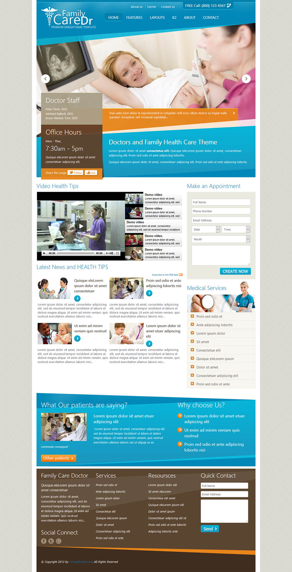 Template OmegaTheme FamilyDoctor Joomla template OmegaTheme FamilyDoctor