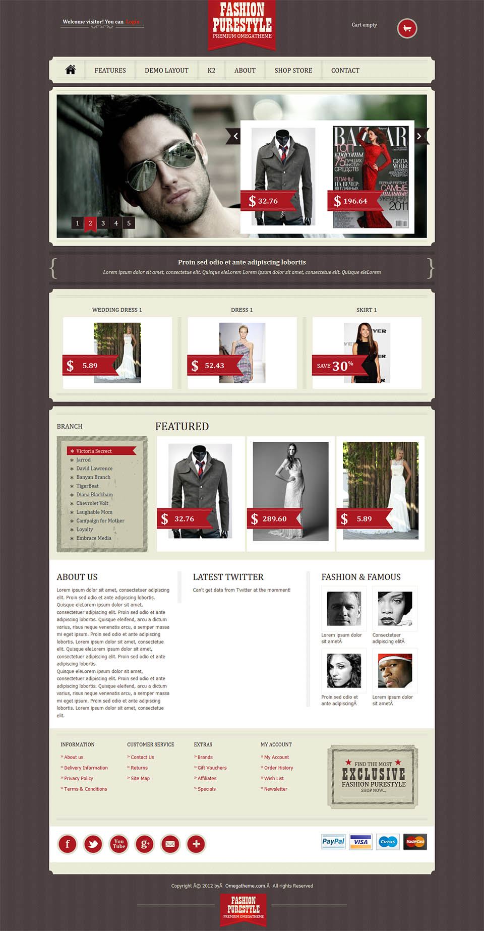 Template OmegaTheme PureStyle Joomla template OmegaTheme PureStyle