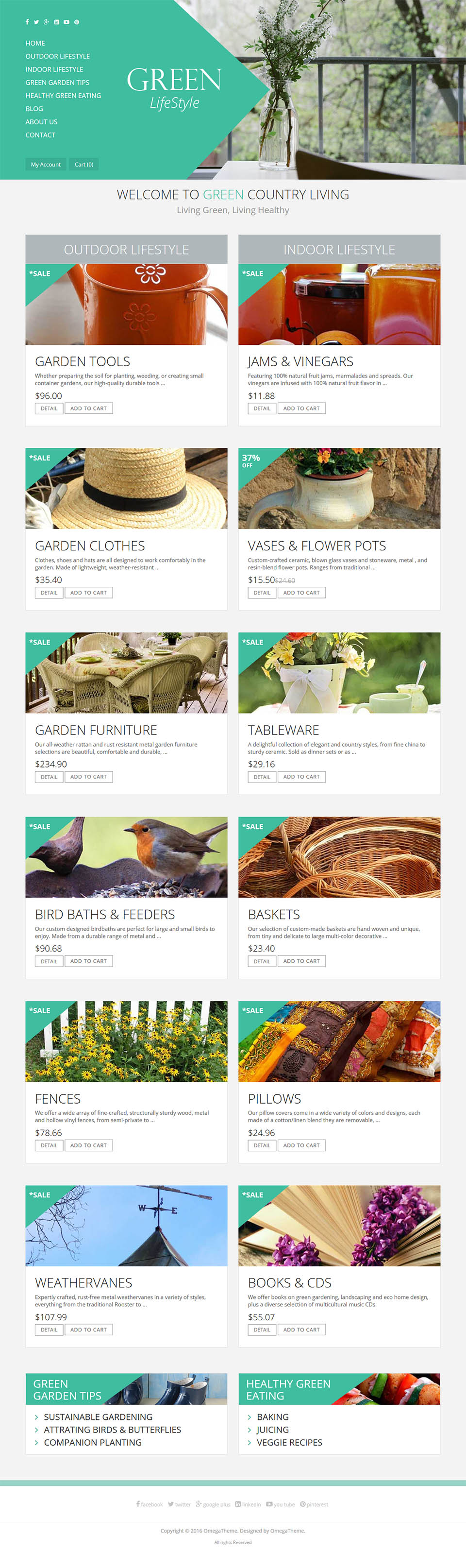 Template OmegaTheme GreenLiving Joomla template OmegaTheme GreenLiving