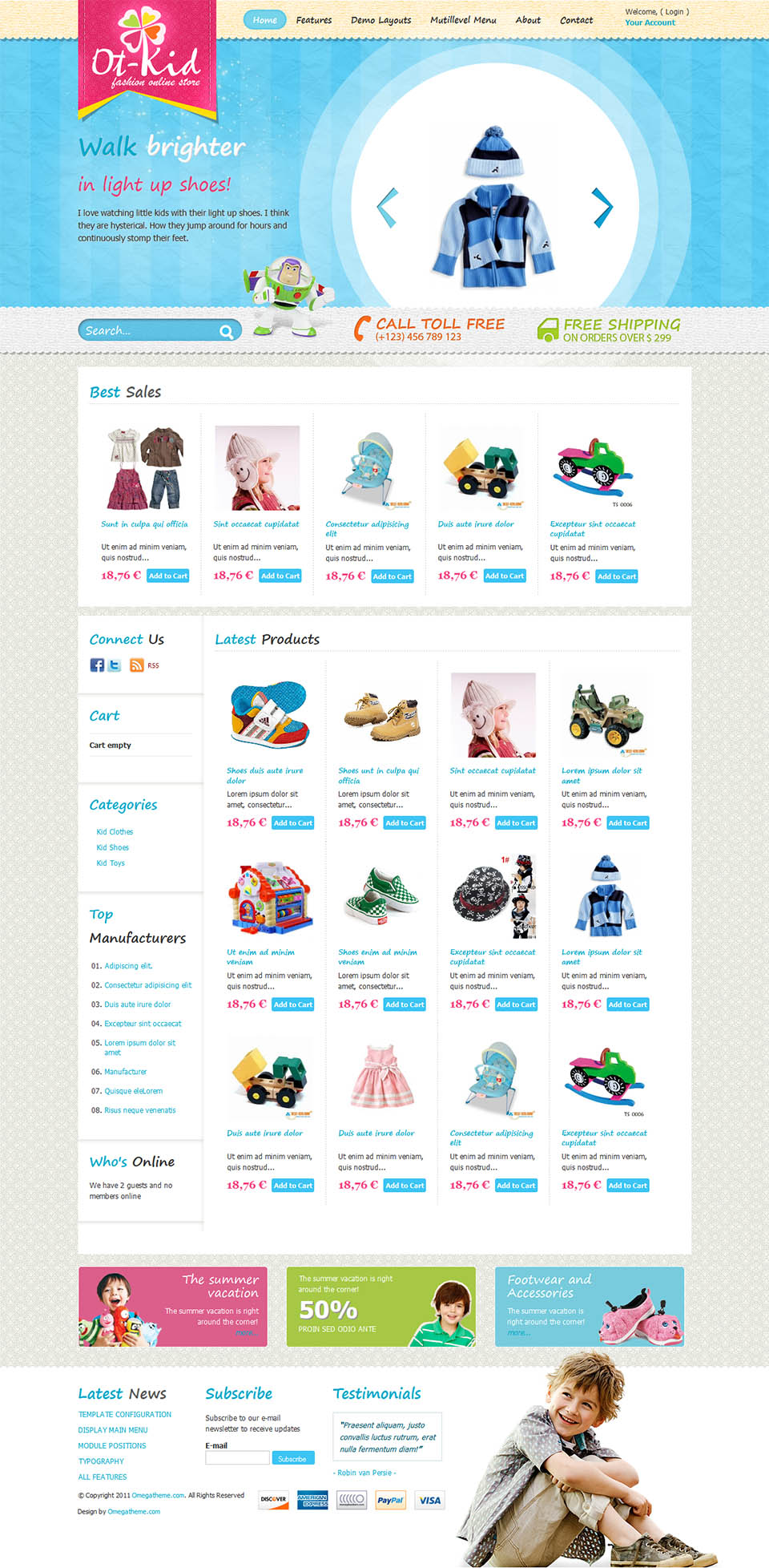 Template OmegaTheme Kid Joomla template OmegaTheme Kid