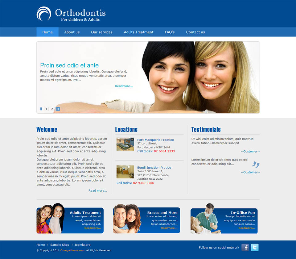 Template OmegaTheme Orthodontis Joomla template OmegaTheme Orthodontis