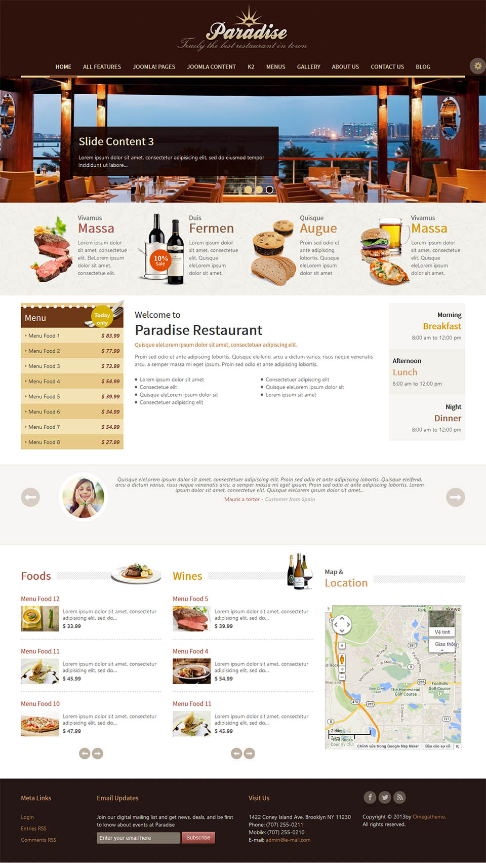 Template OmegaTheme Paradise Joomla template OmegaTheme Paradise
