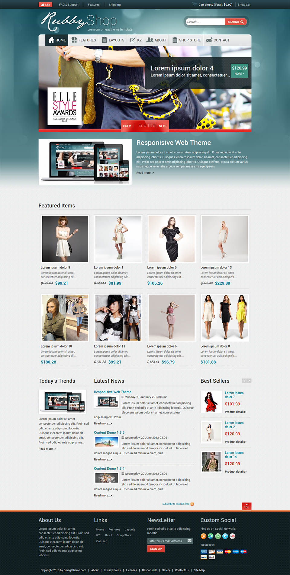 Template OmegaTheme Rubby Shop Joomla template OmegaTheme Rubby Shop