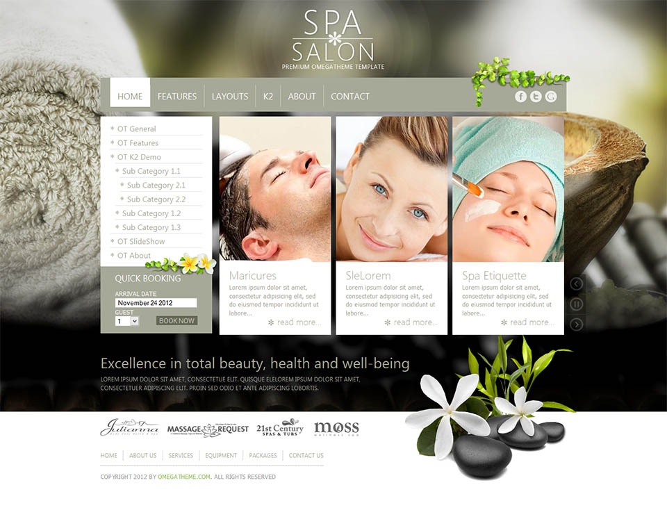 Template OmegaTheme SpaSalon Joomla template OmegaTheme SpaSalon