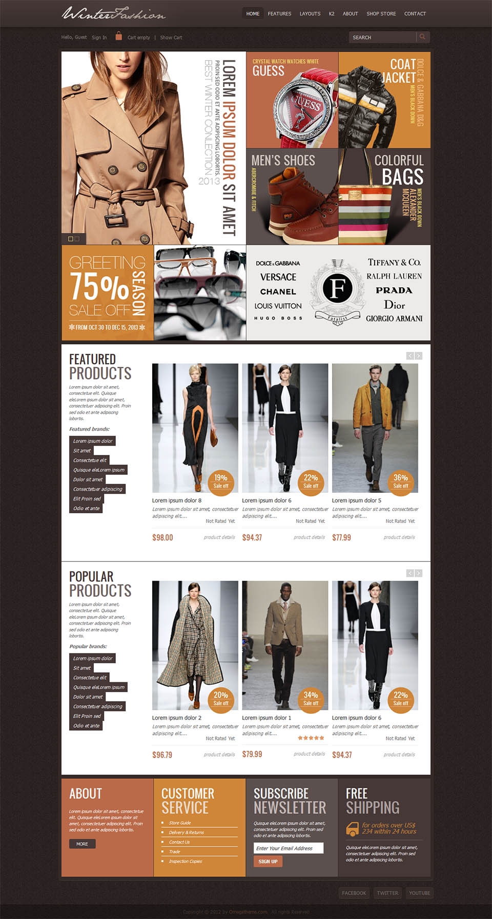 Template OmegaTheme WinterFashion Joomla template OmegaTheme WinterFashion